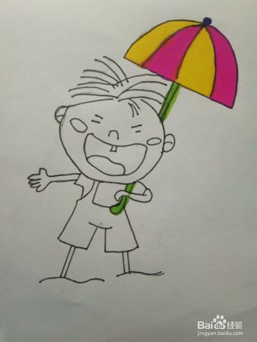 簡筆畫夏天娃娃的畫法
