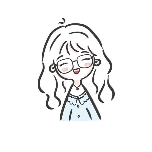 簡筆畫小女孩可愛簡約